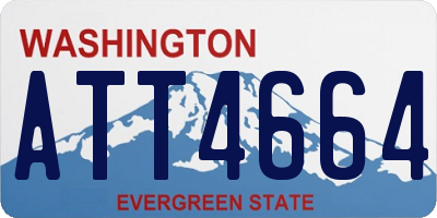WA license plate ATT4664