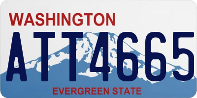 WA license plate ATT4665