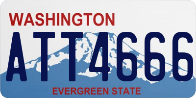 WA license plate ATT4666