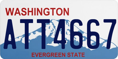 WA license plate ATT4667
