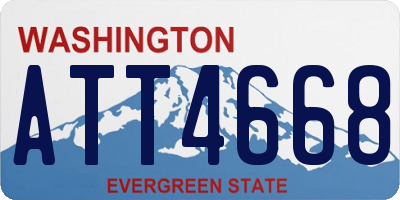 WA license plate ATT4668