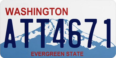 WA license plate ATT4671