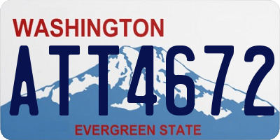 WA license plate ATT4672