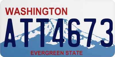 WA license plate ATT4673