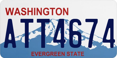 WA license plate ATT4674