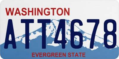 WA license plate ATT4678