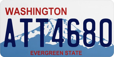WA license plate ATT4680