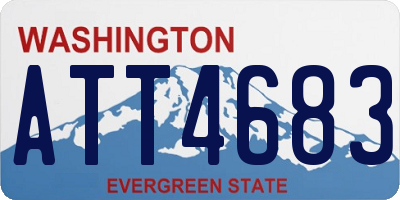 WA license plate ATT4683