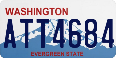 WA license plate ATT4684