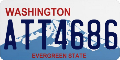 WA license plate ATT4686