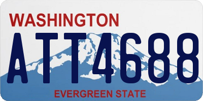WA license plate ATT4688
