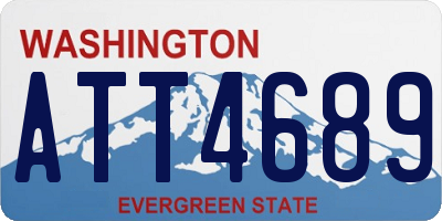 WA license plate ATT4689