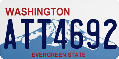 WA license plate ATT4692