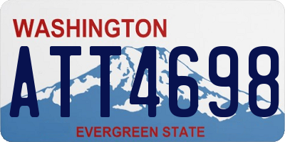 WA license plate ATT4698
