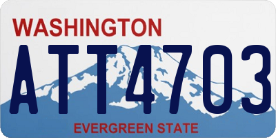 WA license plate ATT4703