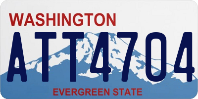WA license plate ATT4704