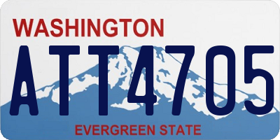 WA license plate ATT4705