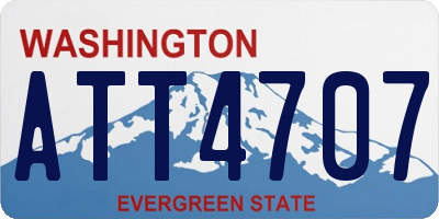 WA license plate ATT4707