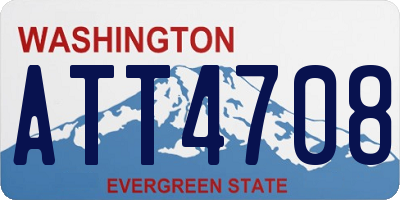 WA license plate ATT4708