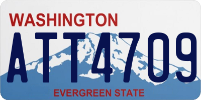 WA license plate ATT4709
