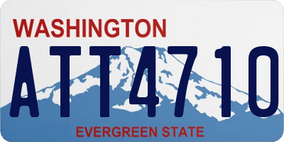 WA license plate ATT4710