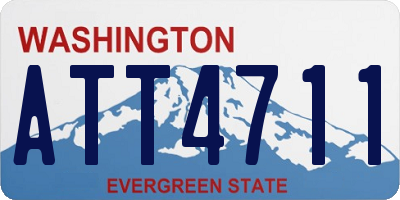 WA license plate ATT4711