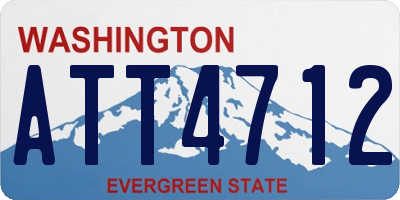 WA license plate ATT4712