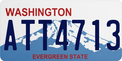 WA license plate ATT4713