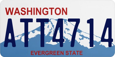 WA license plate ATT4714