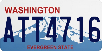 WA license plate ATT4716