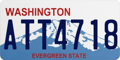 WA license plate ATT4718