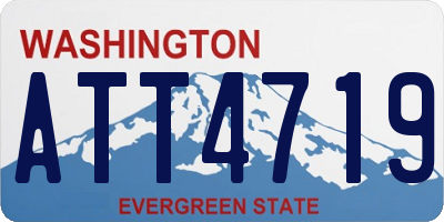WA license plate ATT4719