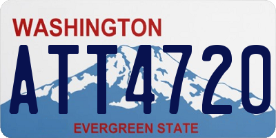WA license plate ATT4720