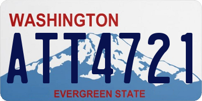 WA license plate ATT4721