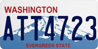 WA license plate ATT4723