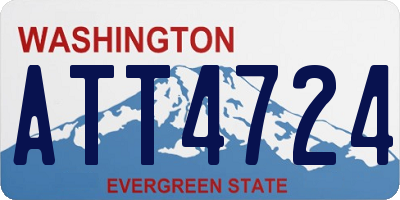 WA license plate ATT4724