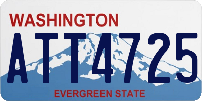 WA license plate ATT4725