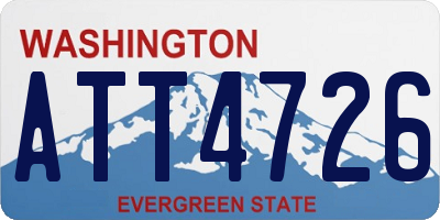 WA license plate ATT4726