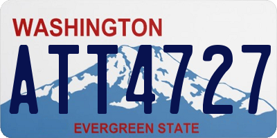 WA license plate ATT4727