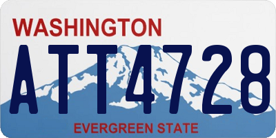 WA license plate ATT4728