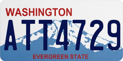 WA license plate ATT4729