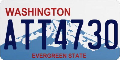 WA license plate ATT4730