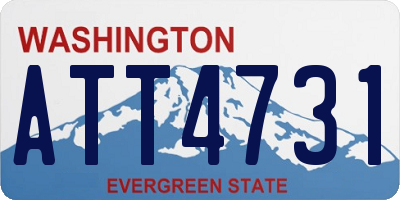 WA license plate ATT4731