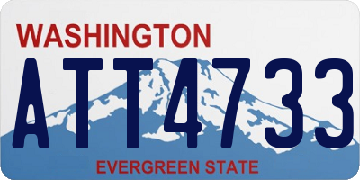 WA license plate ATT4733