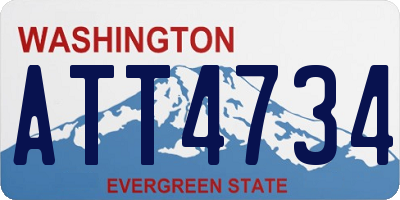 WA license plate ATT4734