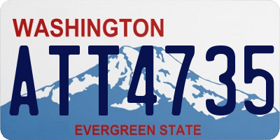 WA license plate ATT4735