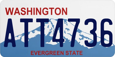 WA license plate ATT4736