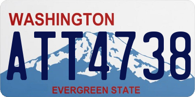 WA license plate ATT4738