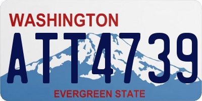 WA license plate ATT4739