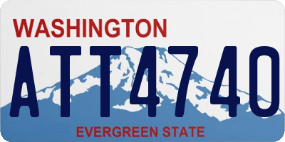 WA license plate ATT4740